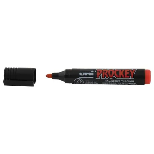 Permanent marker Prockey - Ronde punt - Rood - UNI-BALL