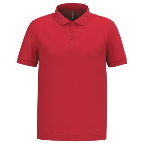 Herenpolo - Korte mouwen - Maat L - Rood 
