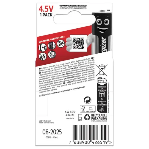 Alkalinebatterij 3LR12 ENERGIZER MAX