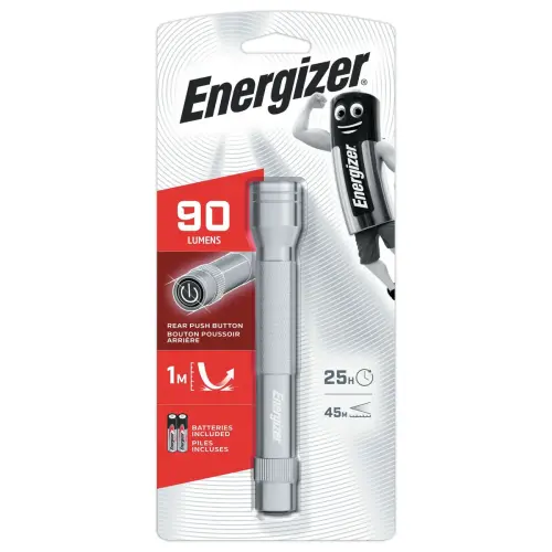 Schokbestendige zaklamp van metaal 2AA - ENERGIZER