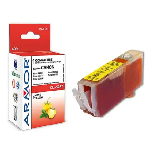 Inkjetcartridge ARMOR equiv. aan CANONCLI526 Geel