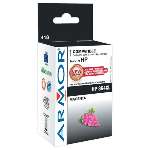 Inkjetcartridge HP 364XL magenta HC CB324E compatibel ARMOR