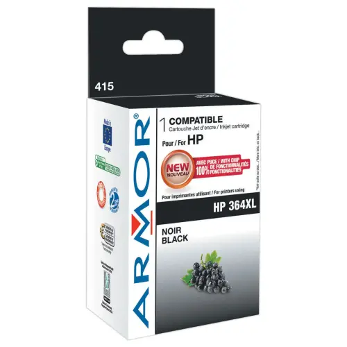 Inkjetcartridge HP 364XL Zwart HC CN684E compatibel ARMOR