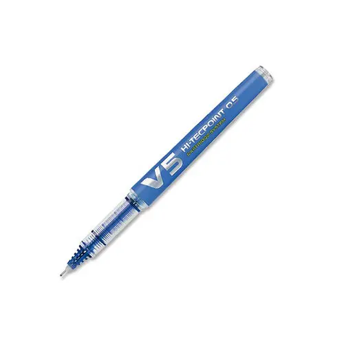 Rollerpen met herlaadbare, naaldpunt - Zwart - V5 PILOT
