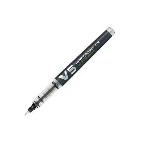 Rollerpen met herlaadbare, puntige punt - Zwart - V5 PILOT