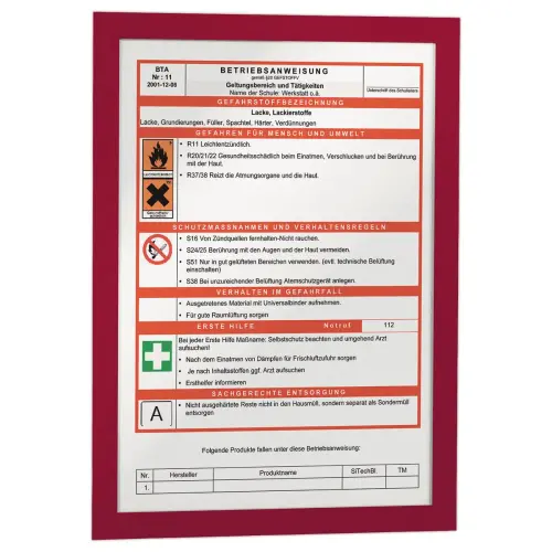 2 Herpositioneerbare hoezen Duraframe voor A4 affichage - Zwart - DURABLE