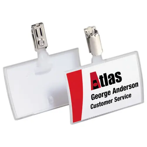 25 Badges Click Fold 9 x 5,4 cm met klem