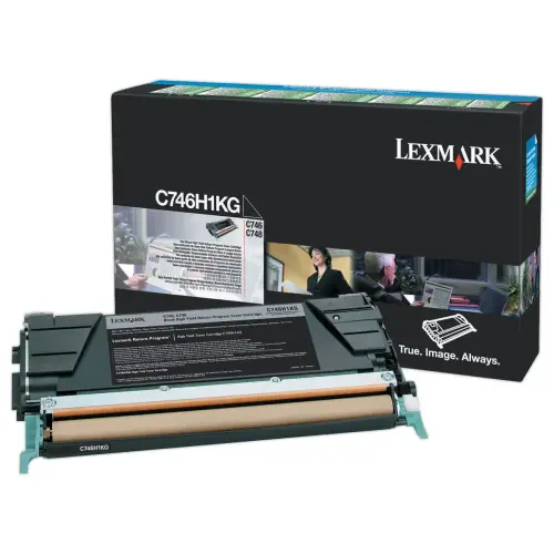 Toner LEXMARK zwart HC C7461KG 