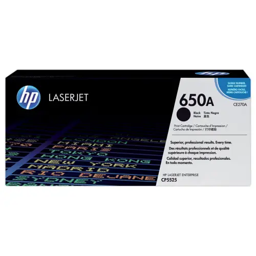 HP 650A CE270A zwarte toner