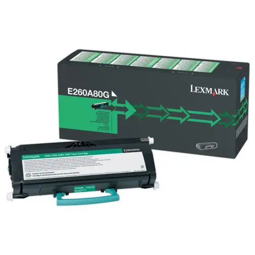 Toner LEXMARK E260A80G zwart