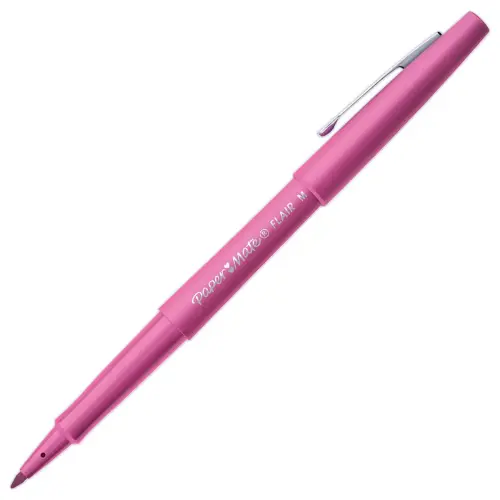 16 Viltstiften met nylon punt Flair medium schrift - PAPERMATE