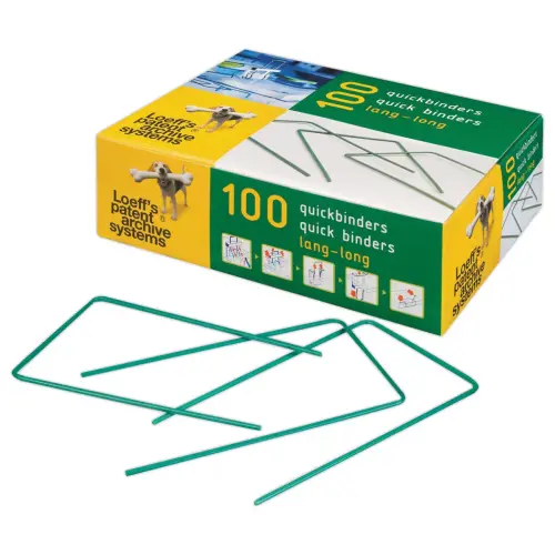 100 Quickbinders archiefbevestigingen lengte 14 cm Loeff's Patent