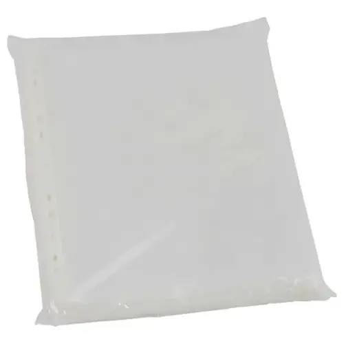 100 Geperforeerde hoezen - A4 - 7,5/100e - Gekorreld polypropyleen