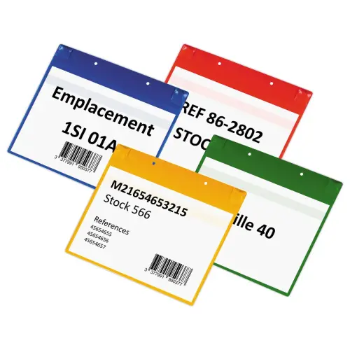 8 Magnetische logistieke mappen A4 liggend donkerblauw