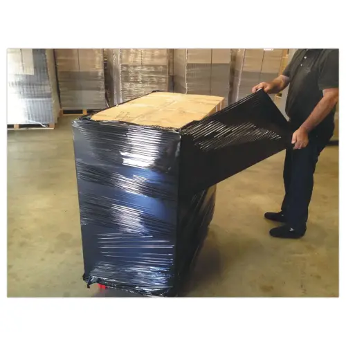 6 Rollen zwarte rekfolie L 270 m x B 45 cm met afrolhandvat