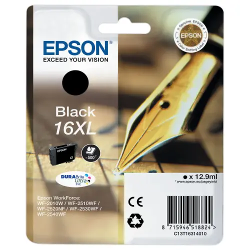 Inkjetcartridge EPSON T1631 Zwart