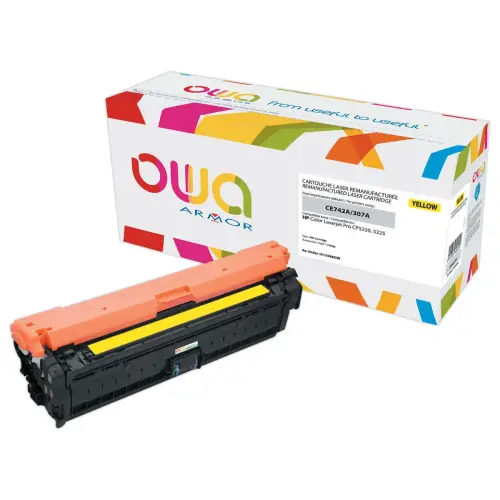 Lasercartridge HP Geel CE742A compatibel ARMOR