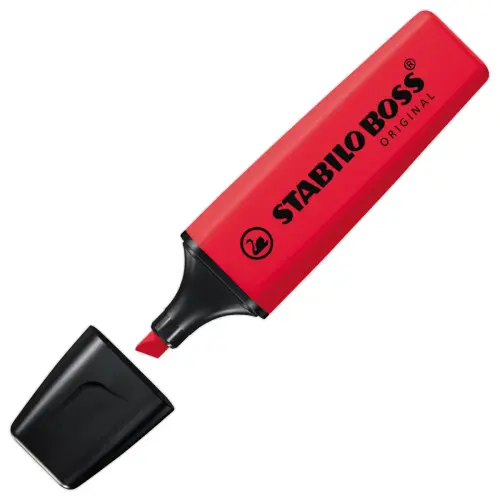 Boss Original markeerstift - Rood - STABILO 