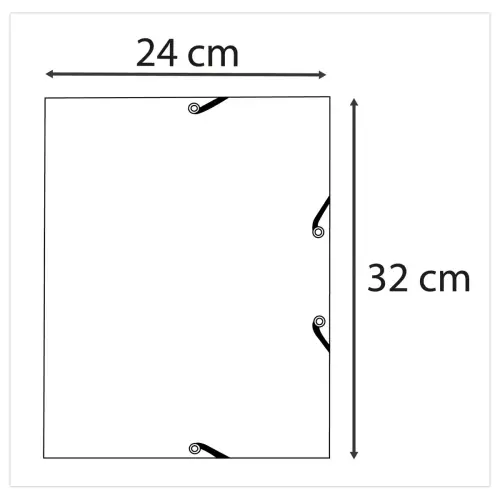 Elastische map met 3 kleppen Opak - Gerecycled plastic - Groen - EXACOMPTA