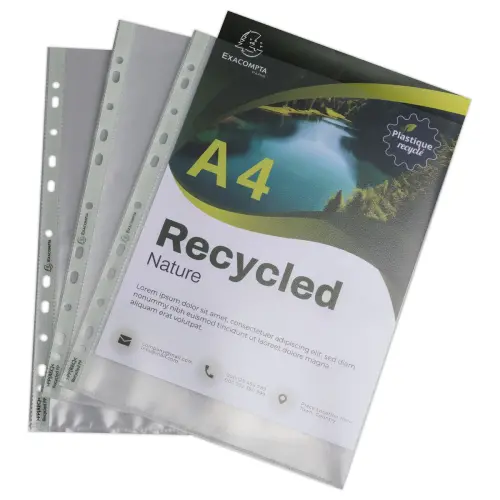 25 Geperforeerde insteekhoezen Forever - Plastic 12/100e - A4 - EXACOMPTA