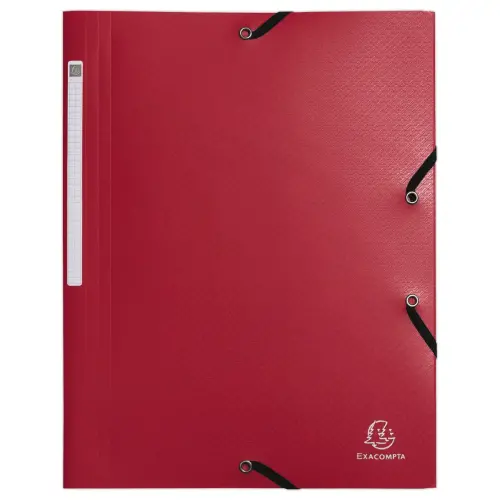 Elastische overhemdmappen met 3 kleppen Opak - Rood - EXACOMPTA