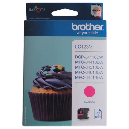 Inkjetcartridge BROTHER LC123M Magenta 