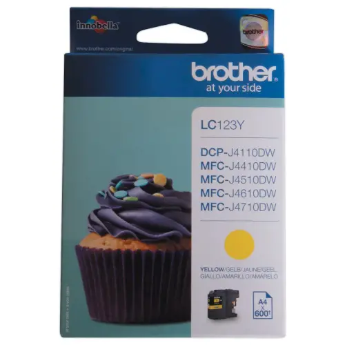 Inkjetcartridge BROTHER LC123Y Geel