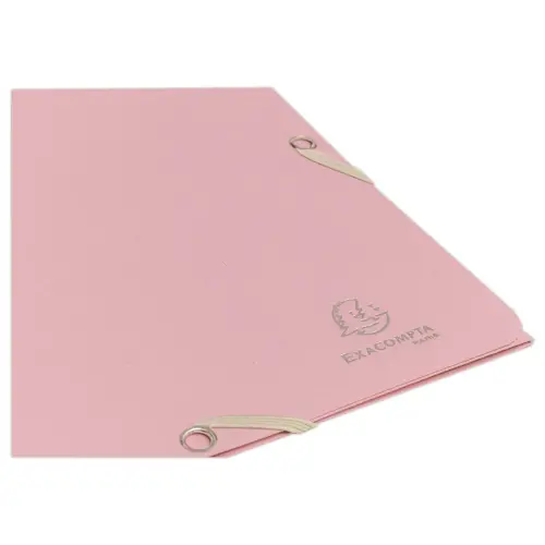 Elastische hemdmappen met 3 kleppen - Gerecycleerde kaart - Roze - EXACOMPTA