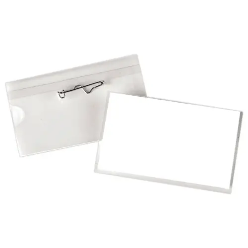 25 Soepele badges met clip - 9x6 cm