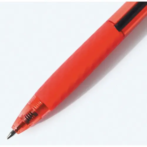 Klikbalpen - Met grip - Middelzware schrijfdikte - Rood - FIDUCIAL