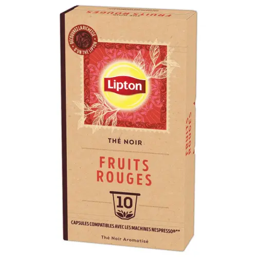 10 Capsules Zwarte Thee Rode Vruchten - LIPTON 