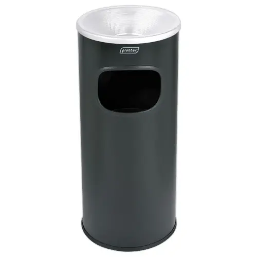 Asbak met afvalbak - 30L - Zwart - PROBBAX