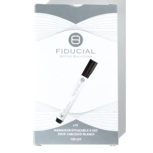 Marker voor whiteboards - Kogelvormige punt - Zwart - FIDUCIAL