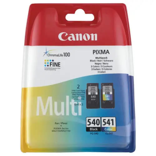 2 Lasercartridge CANON PG540/CL 541 zwart en 3 kleuren