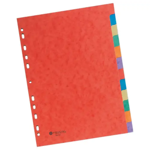 Tabbladen A4 in glanskarton - 12 tabs - FIDUCIAL 