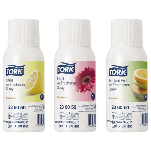 12 Tork Aérosol luchtverfrisser Pack 3 geuren