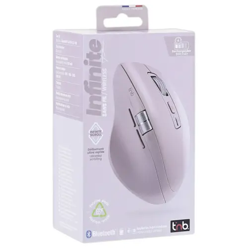Draadloze muis INFINITEPRO - Oplaadbaar - Roze - T'NB 