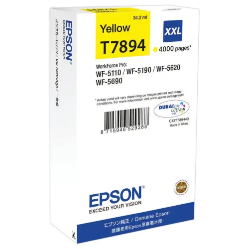 Inktcartridge EPSON C13T789340 geel