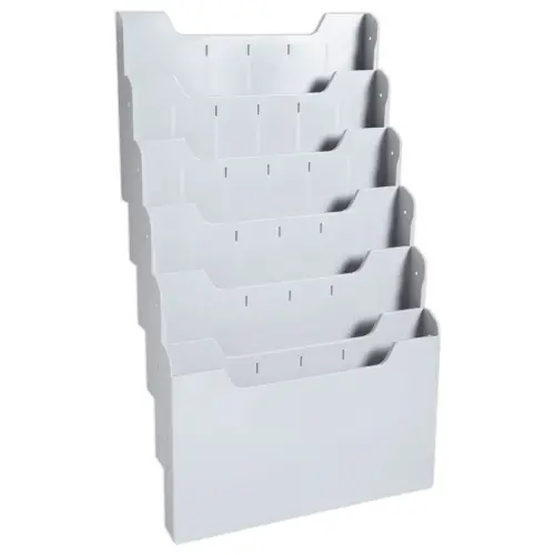 Modulaire wandverdeler - Horizontaal - 6 compartimenten - Grijs - EXACOMPTA