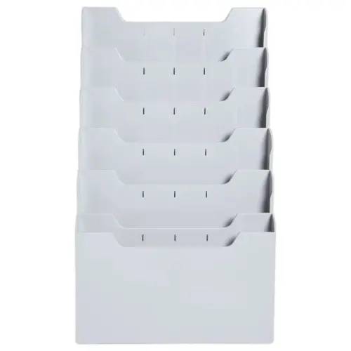Modulaire wandverdeler - Horizontaal - 6 compartimenten - Grijs - EXACOMPTA