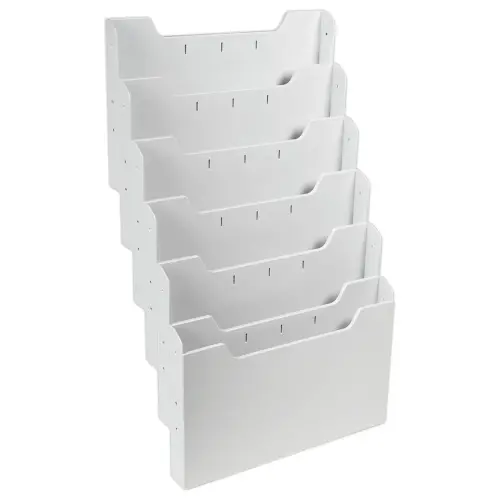 Modulaire wandverdeler - Horizontaal - 6 compartimenten - Grijs - EXACOMPTA