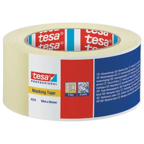 Rol plakband in cr&ecirc;pepapier TESA - 50m x50mm 