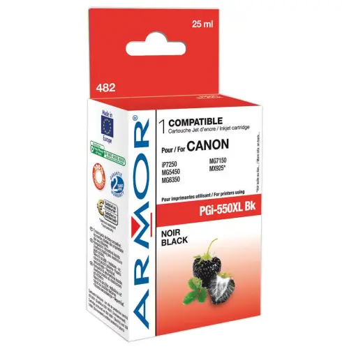 Inkjetcartridge ARMOR equiv. aan CANONPGI550XL Zwart gepigmenteerd