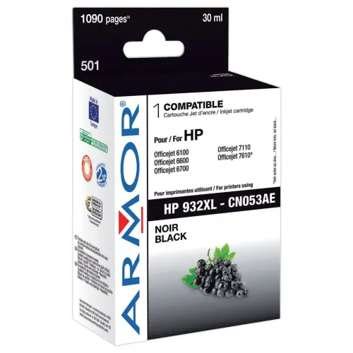 Cartridge HP 932XL Zwart THC CN053AE compatibel ARMOR