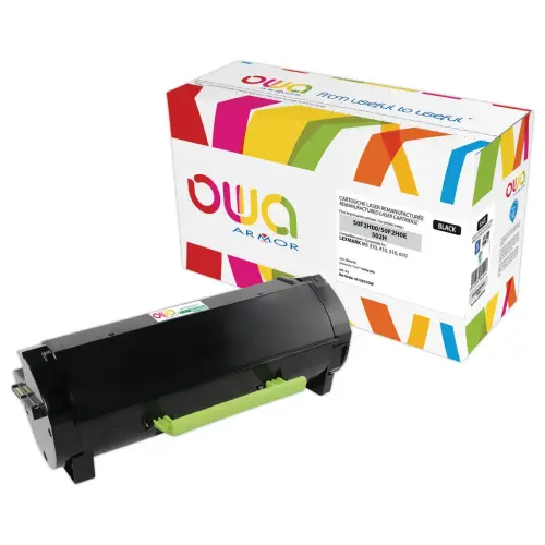 Lasercartridge LEXMARK 502 Zwart HC 50F2H00 compatibel ARMOR 