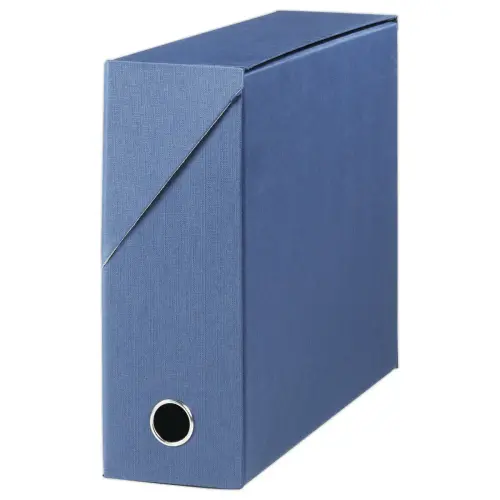 Opbergdoos - Bekleed - Rug 9 cm - Blauw - OXFORD 