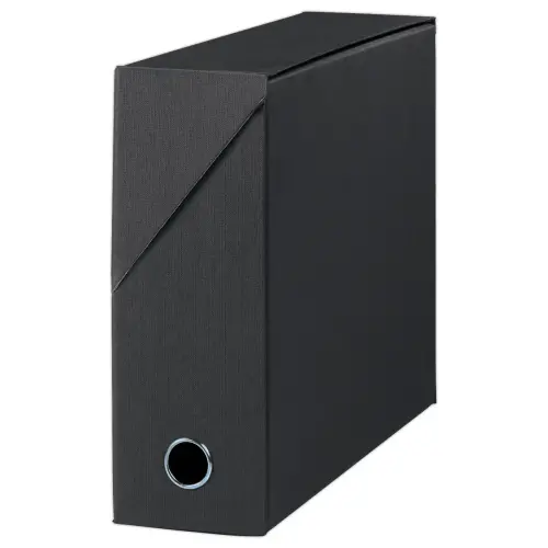 Opbergdoos - Bekleed - Rug 9 cm - Zwart - OXFORD 