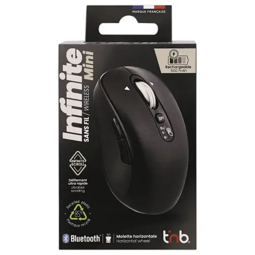 Souris Infinite mini - Oplaadbaar - Zwart - T'NB