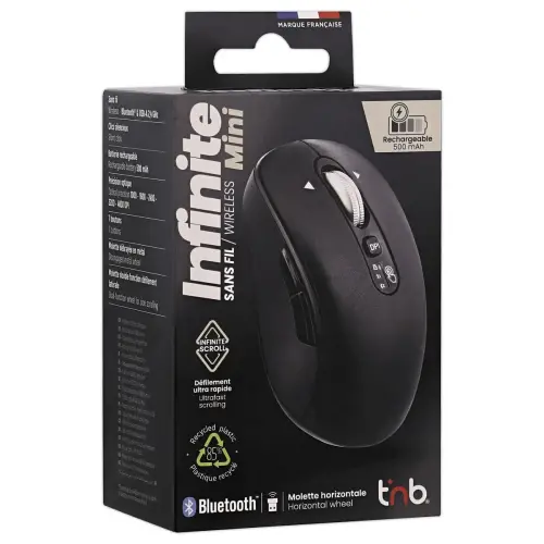 Souris Infinite mini - Oplaadbaar - Zwart - T'NB