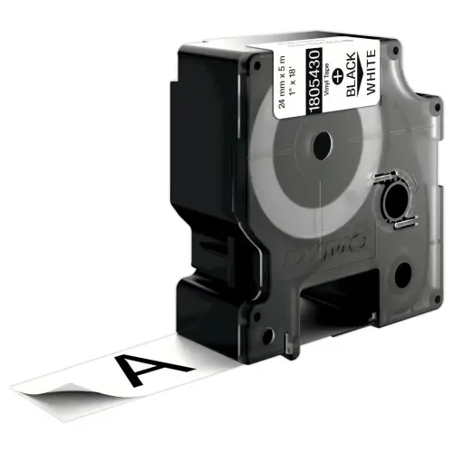 Vinyl tape RHINO 24 mm zwart op wit